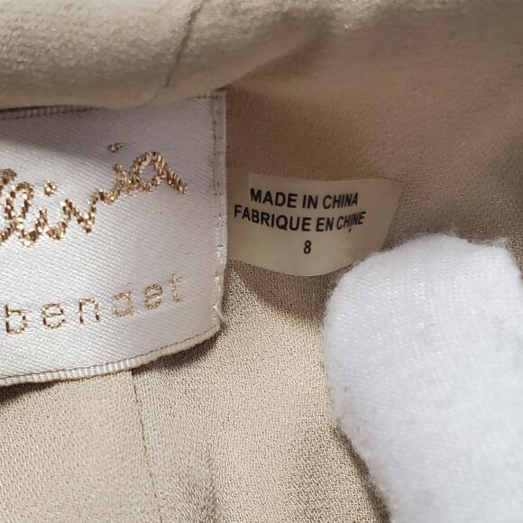 Alice + Olivia Jae Lace Open Back Maxi Dress Gown Black Mermaid Cocktail Size 8 - Picture 14 of 16